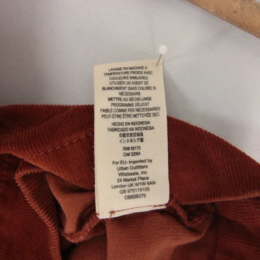 Free People Old School Love Pinafore Dress Womens 2 Rust Corduroy Button Front